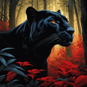 Animal panther (velvet cloth) AB diamond full round/square diamond painting (Aspect ratio 1:1)