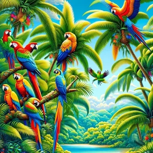 Animal Bird parrot (velvet cloth) AB diamond full round/square diamond painting (Aspect ratio 2:3)