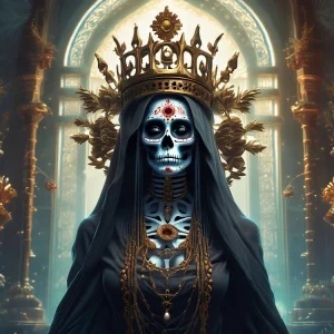 Skull adorned (velvet cloth) AB diamond full round/square diamond painting (Aspect ratio 1:1) (Aspect ratio 1:1)