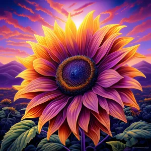 Flower Sunflower (velvet cloth) AB diamond full round/square diamond painting (Aspect ratio 1:1)
