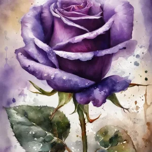 Plant flower rose (velvet cloth) AB diamond full round/square diamond painting (Aspect ratio 2:3)