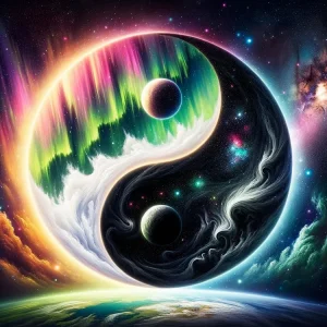 Religious element Yin Yang symbol Planet (velvet cloth) AB diamond full round/square diamond painting (Aspect ratio 1:1) (Aspect ratio 1:1)