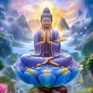 Buddha (velvet cloth) AB diamond full round/square diamond painting (Aspect ratio 2:3)